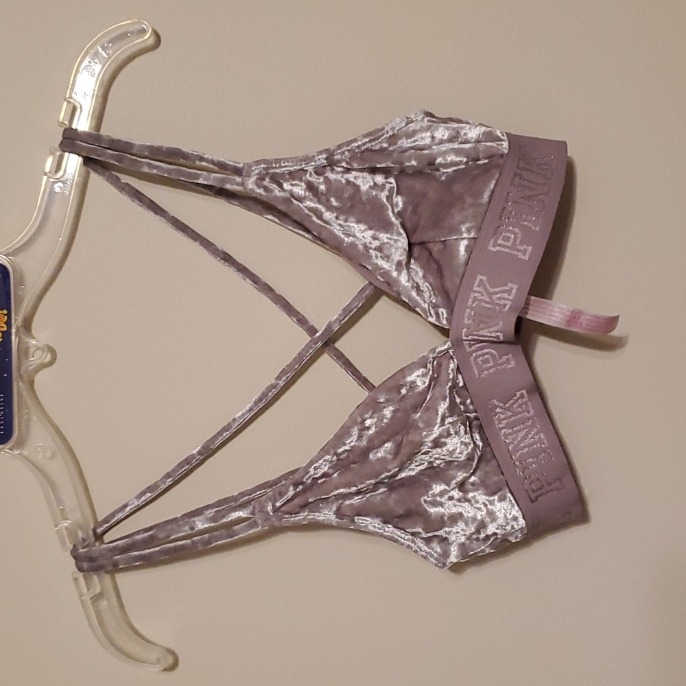 Victoria secret light purple velvet crossback bralette